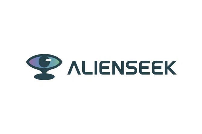 Screenshot of alienseek.com domain website displayed on a computer screen, showcasing the AlienSeek.com domain from Nameify.