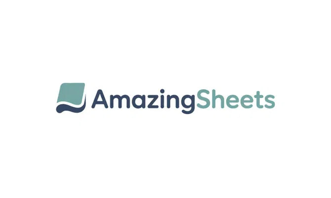 Domain name "amazingsheets.com" registered with Nameify, displayed on a sleek web page with modern design elements.