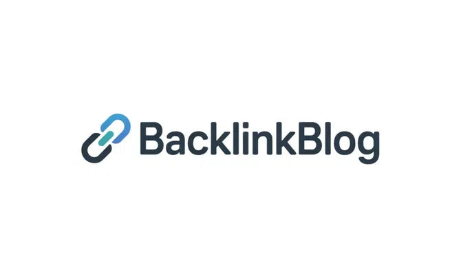 BacklinkBlog.com domain name by Nameify displayed on a sleek webpage with a modern design and clear branding.