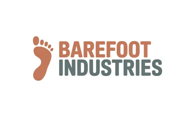 Domain name barefootindustries.com with Nameify branding, displayed on a sleek web page background.