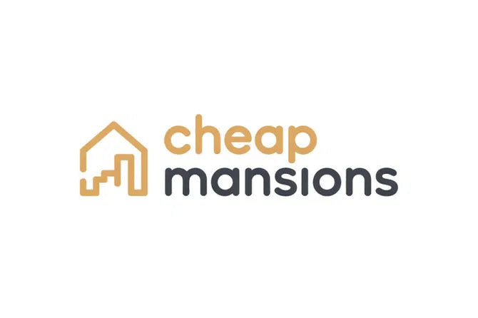 Nameify logo for CheapMansions.com domain, featuring a modern design with bold text and a sleek, professional appearance.