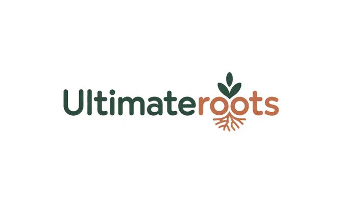 Logo image for UltimateRoots.com domain by Nameify, featuring a modern design with the brand name on a sleek background.