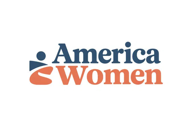 AmericaWomen.com domain logo with the Nameify brand, featuring a modern design and the website's branding elements.