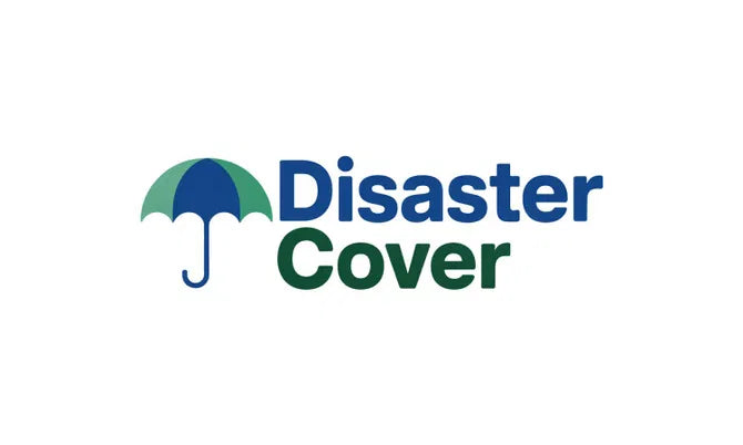 Logo image for DisasterCover.com domain by Nameify, featuring the DisasterCover branding and design.
