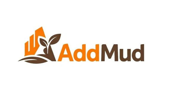Addmud.com domain logo featuring the Nameify brand with a modern, sleek design on a dark background.