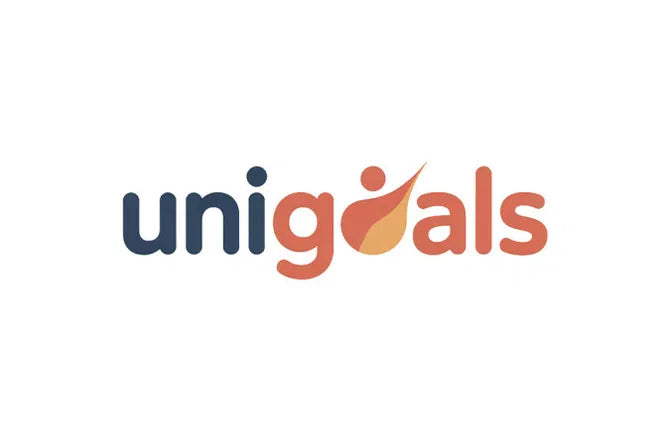 Logo image for UniGoals.com domain by Nameify, featuring a modern design with the UniGoals branding on a clean background.