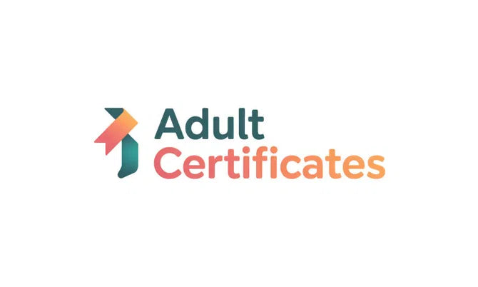 Nameify domain logo for Adultcertificates.com, featuring a professional design with the brand name and website branding elements.