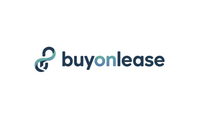 BuyOnLease.com domain logo by Nameify featuring a modern design with the website name in bold text and a clean background.