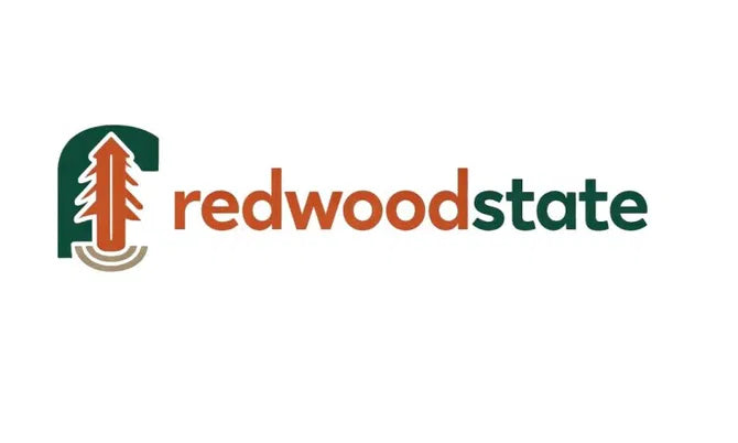 RedWoodState.com domain logo featuring the Nameify brand, with a sleek design and modern typography on a dark background.