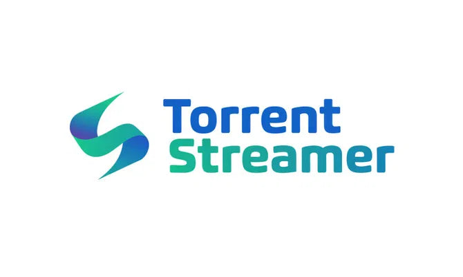 Nameify TorrentStreamer.com domain logo with text and modern design on a transparent background