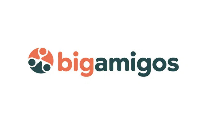 BigAmigos.com domain logo featuring the Nameify brand, with a modern design and bold text on a clean background.