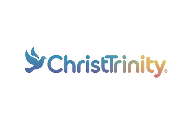ChristTrinity.com domain logo featuring the Nameify brand logo, with a clean design and Christian-themed imagery.