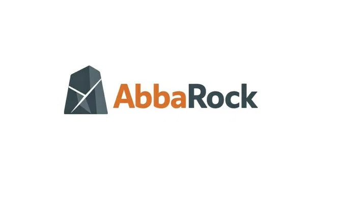 AbbaRock.com domain logo featuring the Nameify brand logo on a black background with a modern design.