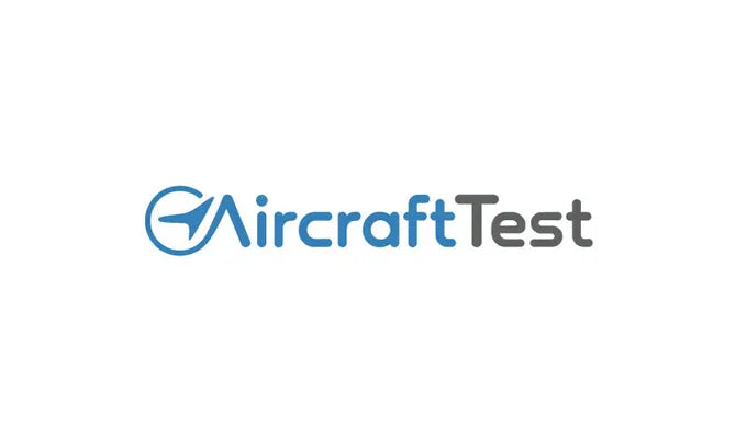 Aircrafttest.com domain logo featuring the Nameify brand with a modern, professional design on a dark background.