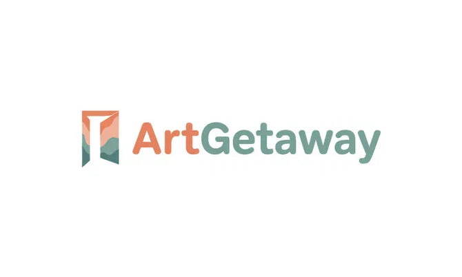 Logo for ArtGetAway.com domain by Nameify, featuring a modern design with vibrant colors and clean typography.