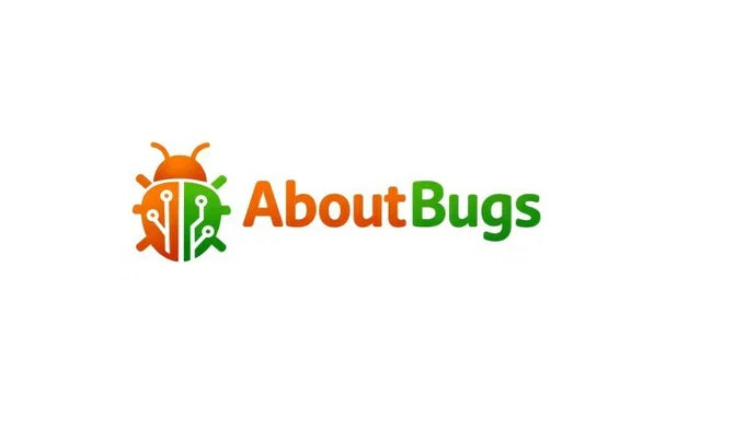 Logo image for AboutBugs.com domain by Nameify, featuring a clean and professional design with the AboutBugs branding.