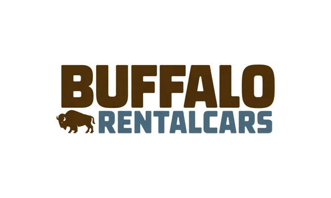 BuffaloRentalCars.com domain logo with Nameify branding, featuring a simple graphic design on a white background.