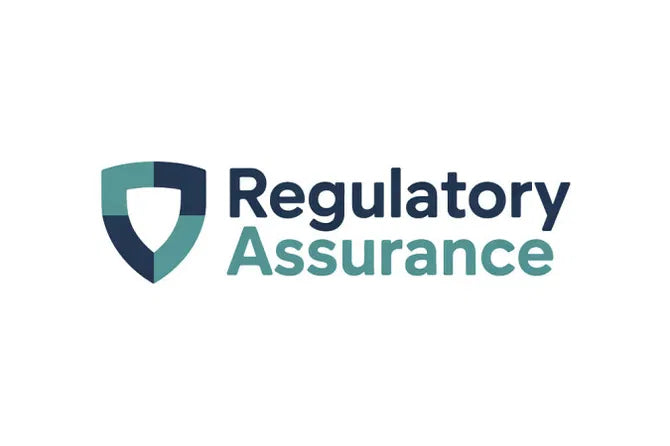 Logo image of RegulatoryAssurance.com domain by Nameify, featuring a professional design with the brand name and domain elements.