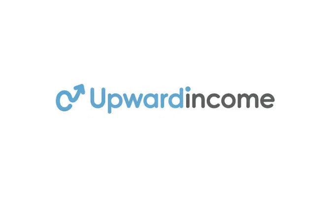 Nameify UpwardIncome.com domain logo, featuring the brand's name in a professional design with stylized text and branding elements.