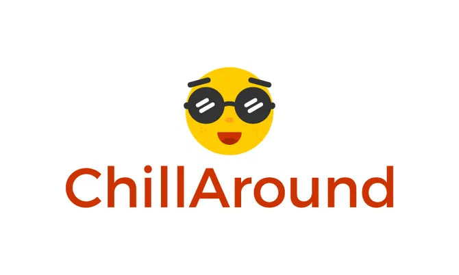 Domain name ChillAround.com by Nameify displayed on a website screen with modern design elements.
