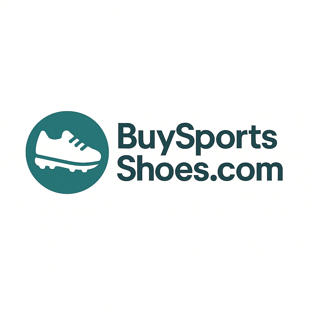 Domain name BuySportsShoes.com displayed on a web browser with the Nameify brand logo, representing a sports shoes e-commerce website.