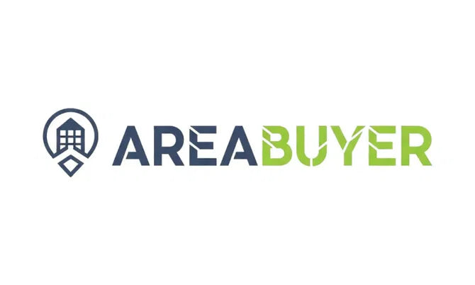 Screenshot of the areabuyer.com domain website, showcasing the homepage with branding and website layout.