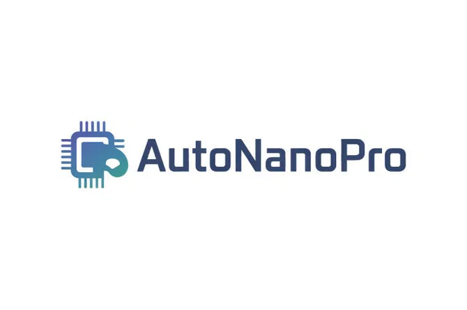 Screenshot of the autonanopro.com domain homepage on Nameify, showcasing the website's design and branding elements.