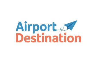 Logo image for AirportDestination.com domain, featuring the Nameify brand logo with a modern design and airport-themed graphics.