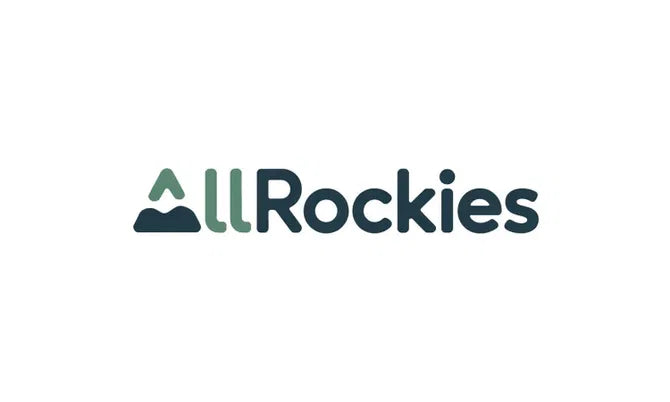 AllRockies.com domain logo featuring the Nameify brand name and a modern graphic design on a black background.
