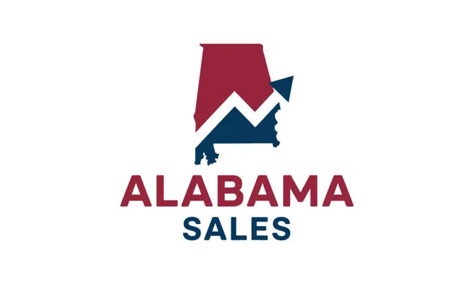 AlabamaSales.com domain logo with Nameify branding, featuring a professional logo design on a white background.