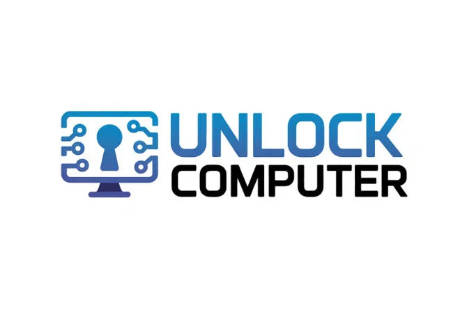 Nameify UnlockComputer.com domain logo featuring the website name in a modern, professional design with a sleek logo image.