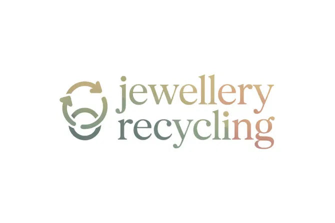JewelleryRecycling.com domain logo with the Nameify brand, featuring a sleek design on a black background.