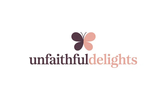 Logo for UnfaithfulDelights.com domain by Nameify, featuring a modern design with the brand name in stylized text.