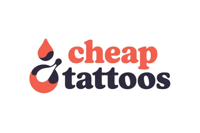 Logo image for CheapTattoos.com domain by Nameify, featuring a modern design with the website name in bold lettering.