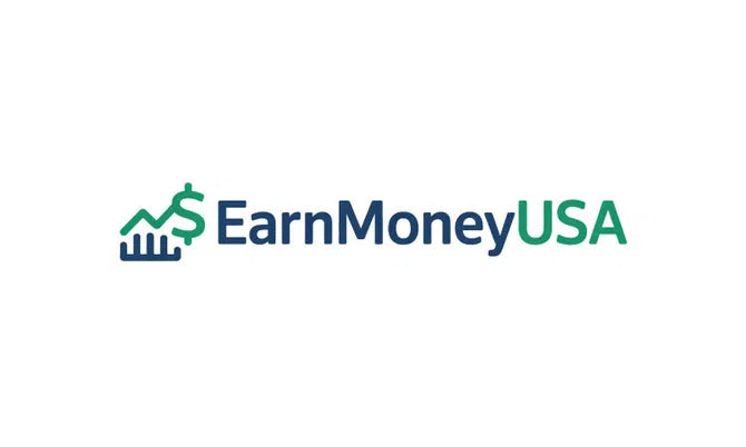 Logo image of EarnMoneyUSA.com domain by Nameify, featuring a professional design with the website name displayed.