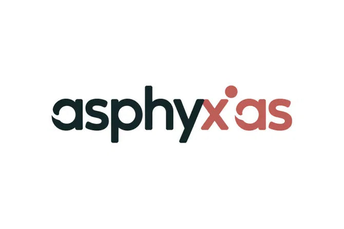 AsphyXias.com domain logo featuring the Nameify brand with a modern graphic design and clean typography.
