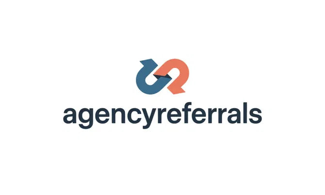 Logo image of Agencyreferrals.com domain, featuring the Nameify brand name in a professional and modern design.