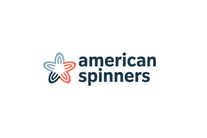 AmericanSpinners.com domain logo featuring the Nameify brand with a modern design and clear text on a dark background