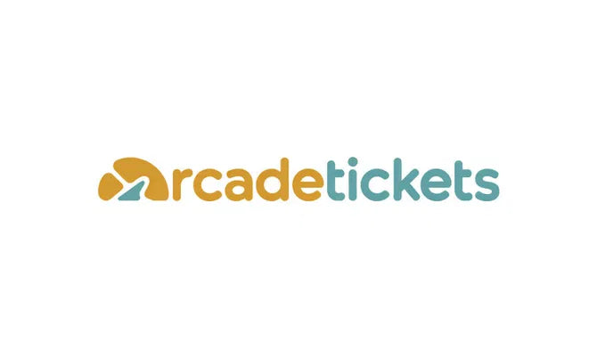 Logo of ArcadeTickets.com domain by Nameify featuring a modern, colorful design with the website name displayed clearly.