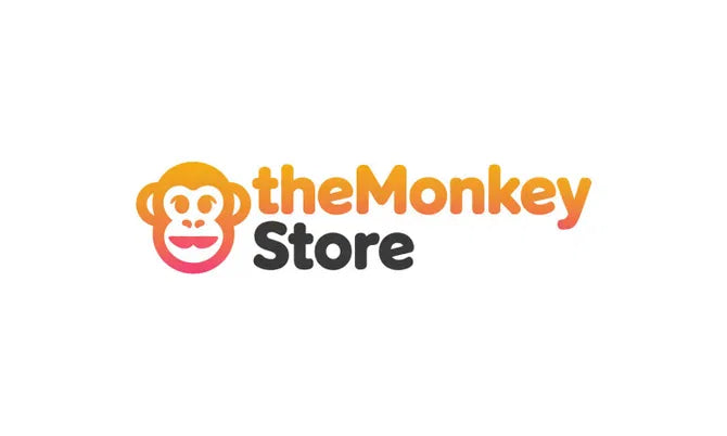 Nameify logo for TheMonkeyStore.com domain, featuring a stylized monkey graphic and modern design elements.
