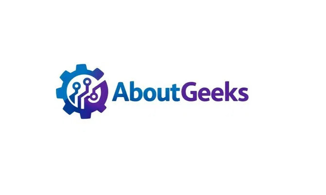 AboutGeeks.com domain logo featuring the Nameify brand logo on a professional, sleek design with the text "AboutGeeks.com" displayed.