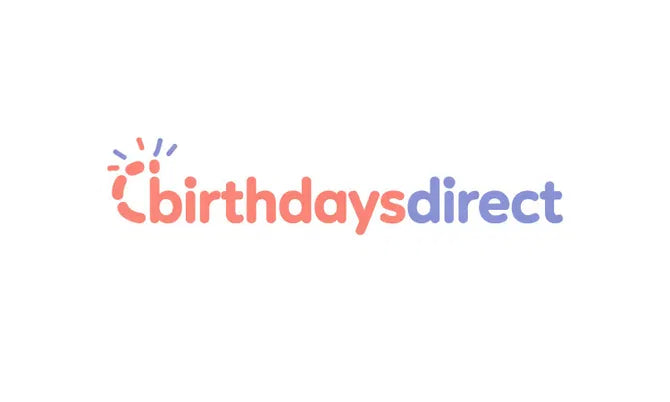 Nameify logo for BirthdaysDirect.com domain, featuring a colorful design with the brand name in bold text.