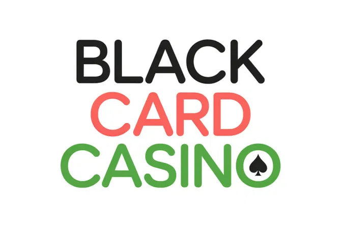 BlackCardCasino.com domain logo by Nameify featuring a sleek black and gold design with the website name in bold font