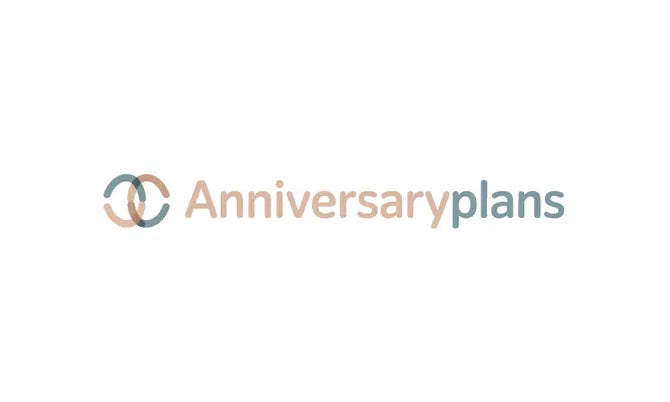 Nameify logo for AnniversaryPlans.com domain, featuring a clean, modern design with the website name in elegant font.