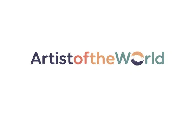 Logo image for ArtistOfTheWorld.com domain by Nameify, featuring a creative design representing global artistry and community.