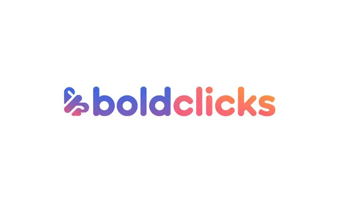 Logo image of BoldClicks.com domain, featuring the Nameify brand logo on a clean background.
