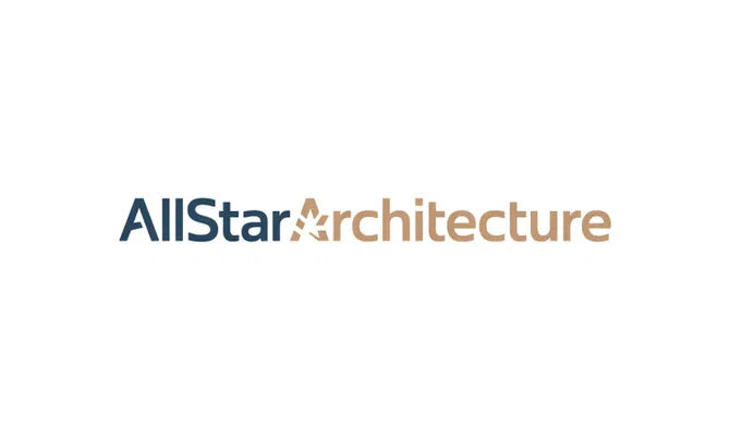 AllStarArchitecture.com domain logo with Nameify branding, featuring a modern design and professional visual style.