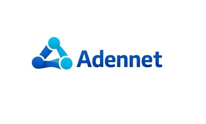 Adennet.com domain logo featuring the Nameify brand, displayed on a sleek, modern logo image with a professional design.