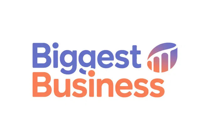 Nameify logo for BiggestBusiness.com domain, featuring a professional design with the website name displayed prominently.