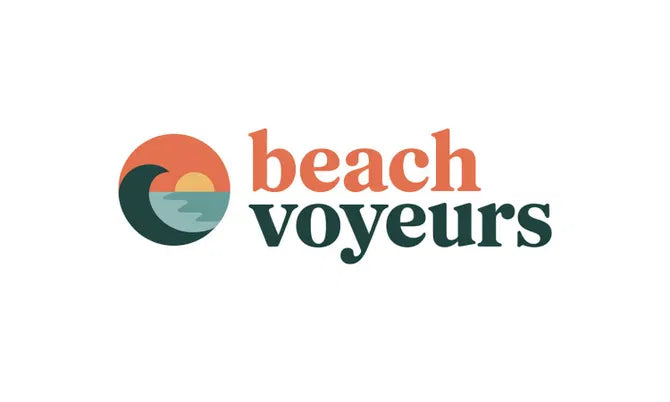 BeachVoyeurs domain logo image by Nameify featuring the BeachVoyeurs.com brand name on a sleek logo design.
